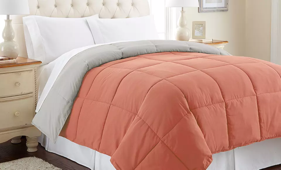 Reversible Down-Alternative Comforter; Multiple Sizes from $24.99–$34.99  - Primary Image