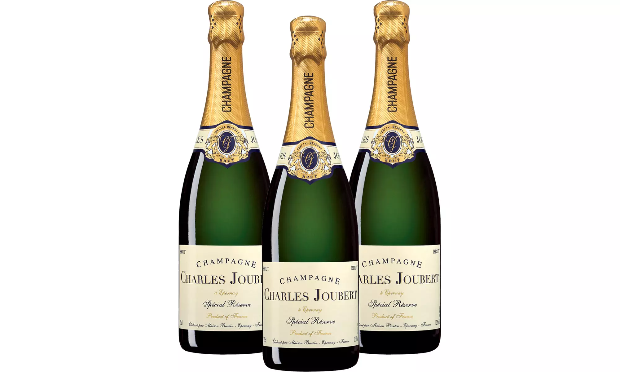3 oder 6 Flaschen Charles Joubert Champagne Brut AOC (bis zu 37,33€/L) - Primary Image