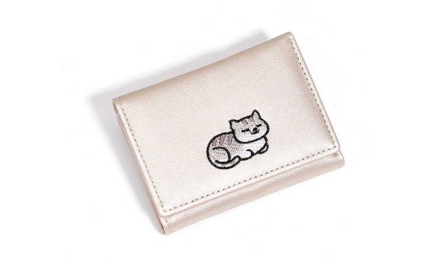 Image 13: Compact Cat-Themed Wallet