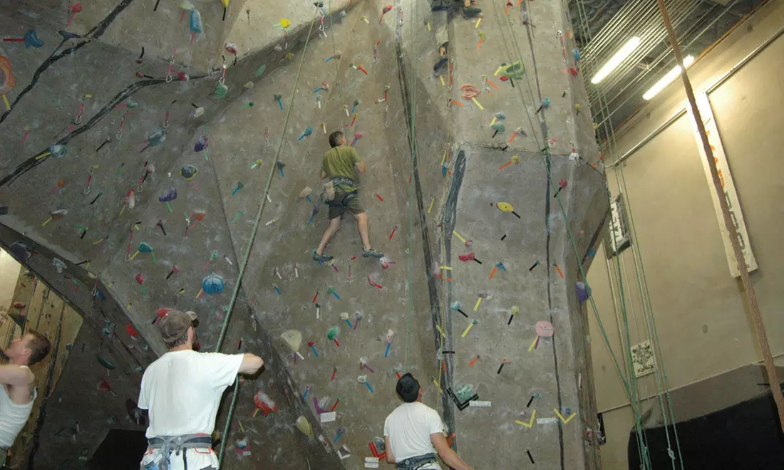 Try indoor climbing with a 3-visit punch card plus gear rental