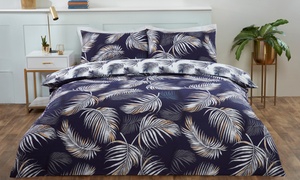 Palm Print Reversible Duvet Set