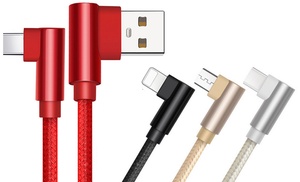 90-Degree Charging Cables 4-Pack