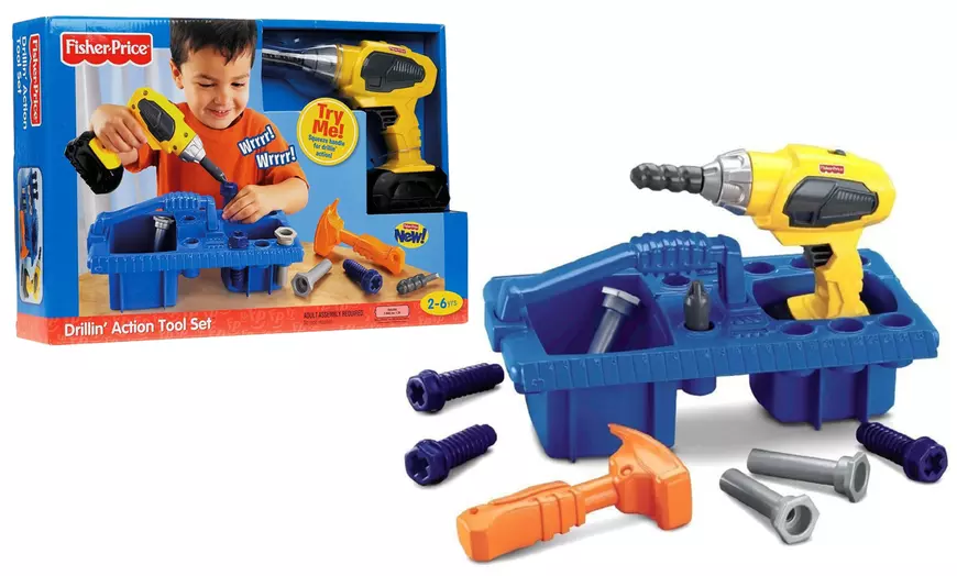 Image 1: Fisher-Price Drillin' Action Set