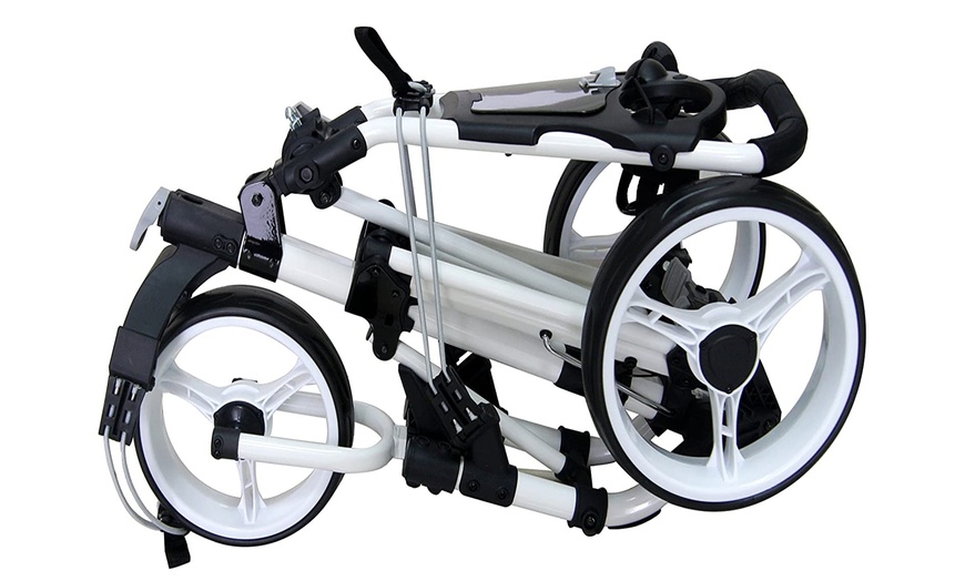 Image 18: Qwik Foldable Three-Wheel Golf Trolley