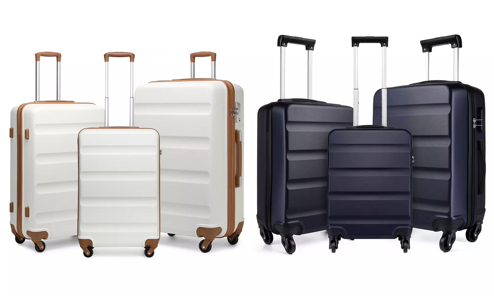 1 ou 3 valises de marque en bleu marine ou crème, frais de port inclus - Primary Image