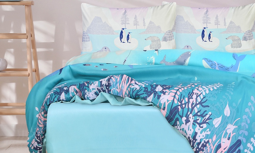 Image 14: Kids' Duvet Cover with Pillowcase and Fitted Sheet Complete Set