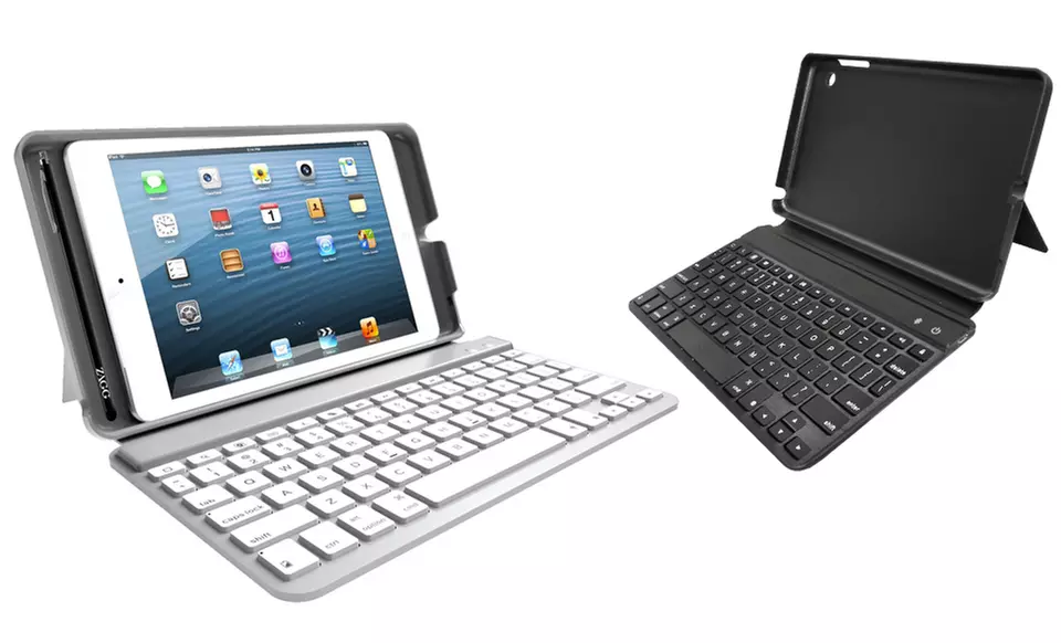 ZAGGkeys Mini 7 Folio Keyboard Case for iPad Mini in Black or White. - Primary Image