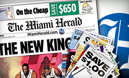 Six-Month Sunday Subscription with or Without Digital Subscription to the “Miami Herald” (Half Off) - Primary Image