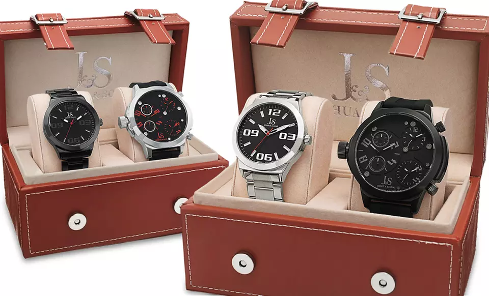 2-Piece Joshua and Sons Men's Watches - Primary Image