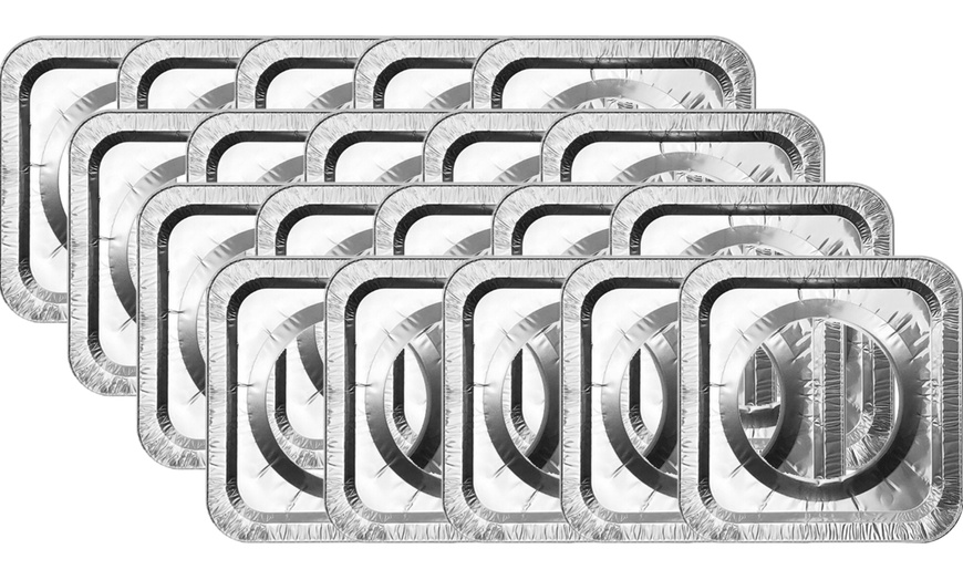 Image 3: Up to 50 Pieces of Aluminum Foil Gas Hob Protector Burner Covers