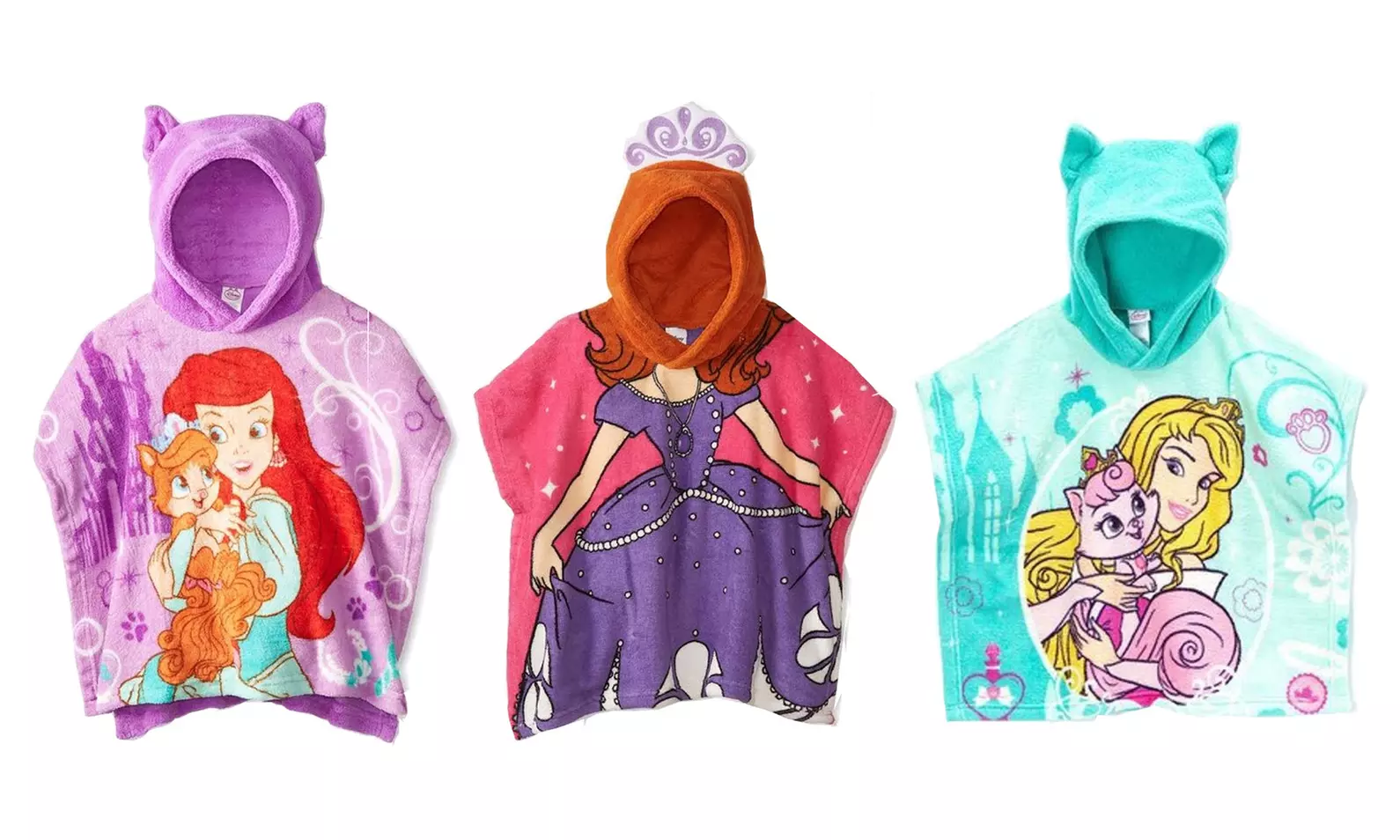 Girls' Disney Princess Hooded Poncho - Primary Image