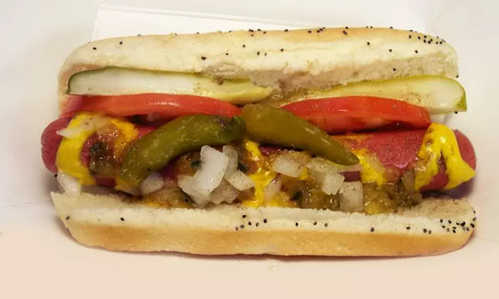 $10 for a Meal of Cheeseburgers, Hot Dogs, and Drinks at Mustard's Last Stand ($21.80 Value) - Primary Image