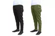 Men's Slim-Fit Cotton Twill Joggers with Zipper Bottom (2-Pack) - Second Medium