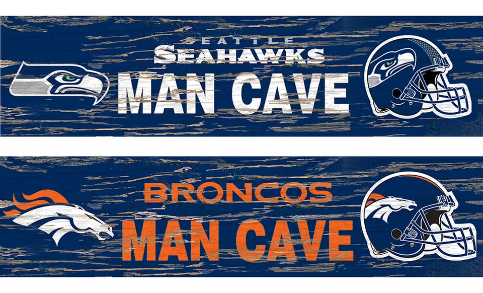 Distressed NFL Man Cave Sign. Multiple Teams Available. Free Returns. - Primary Image