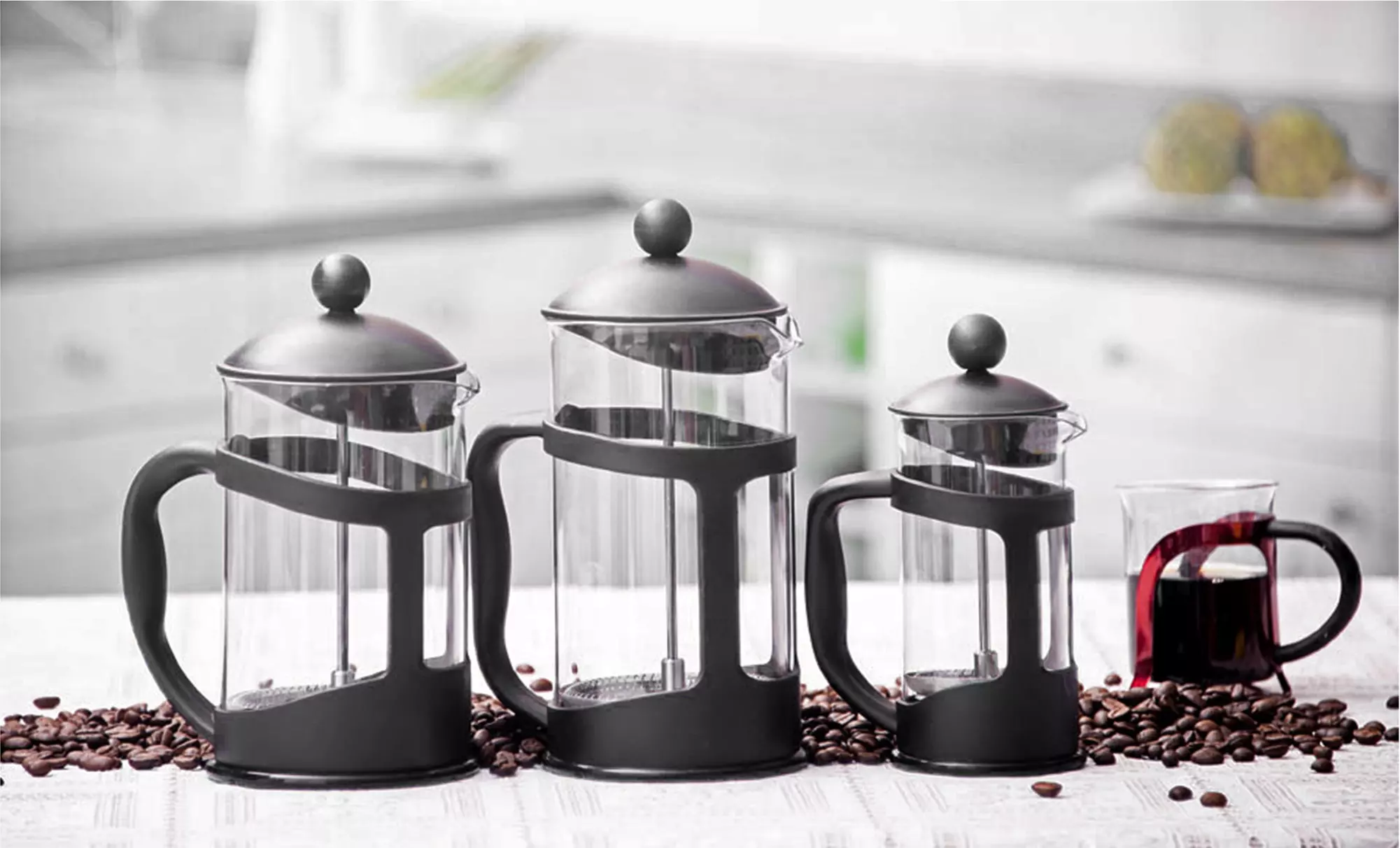 French Press Coffee and Tea Maker. Multiple Sizes Available from $6.99–$8.99. Free Returns. - Primary Image