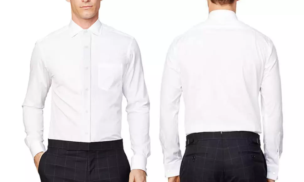 Men's Classic Fit White Dress Shirts (3-Pack) - Primary Image