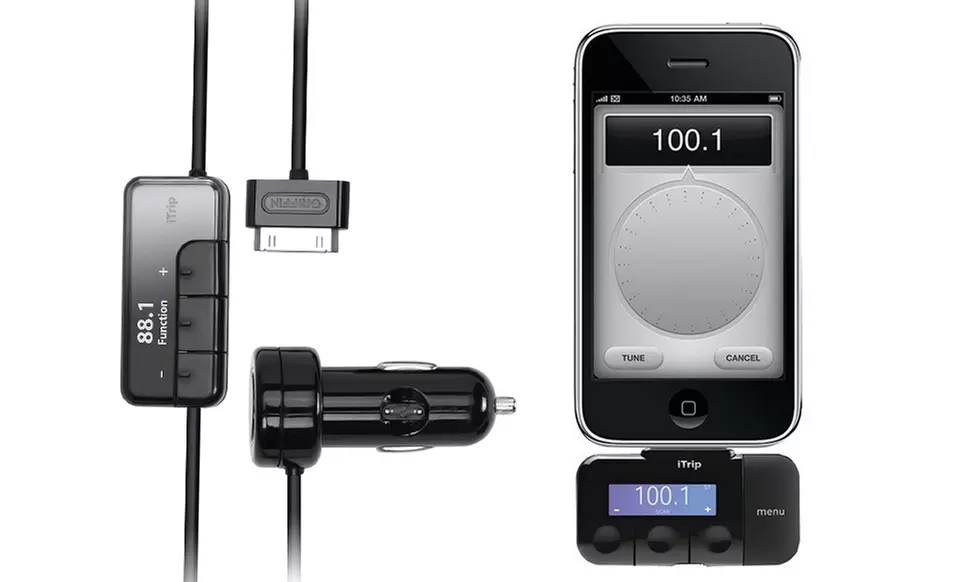 Griffin iTrip FM Transmitter or iTrip Auto Car Charger and FM Transmitter for 30-Pin iPhones and iPods - Primary Image