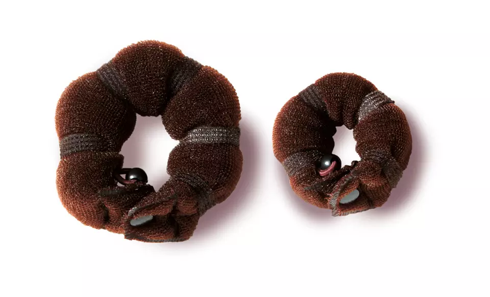 4-Pack of Hot Buns Hair Accessories in Brown or Blond.  - Second Medium
