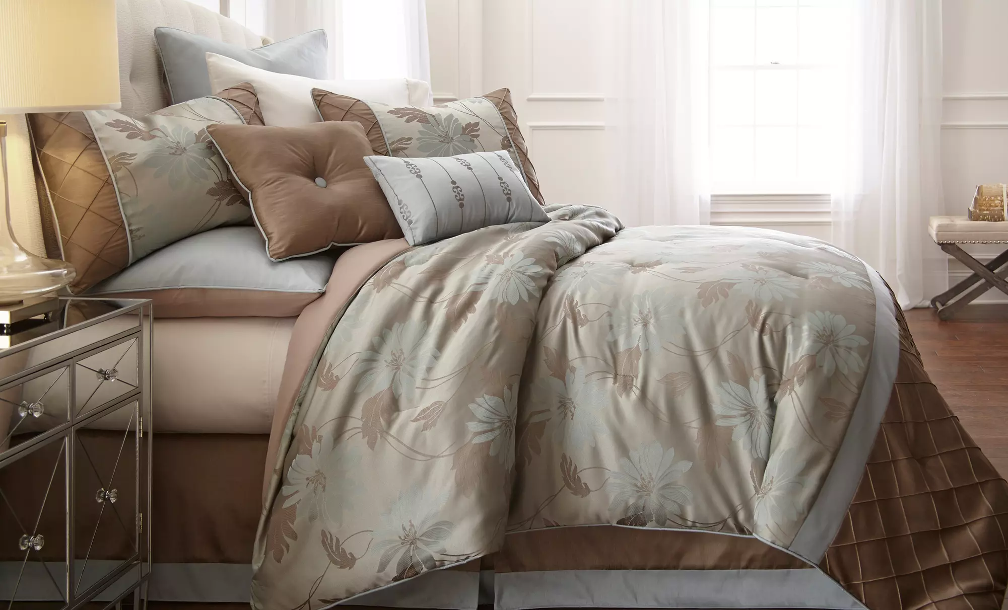 8-Piece Jacquard Comforter Set in Queen or King for $69.99 or $79.99 - Primary Image