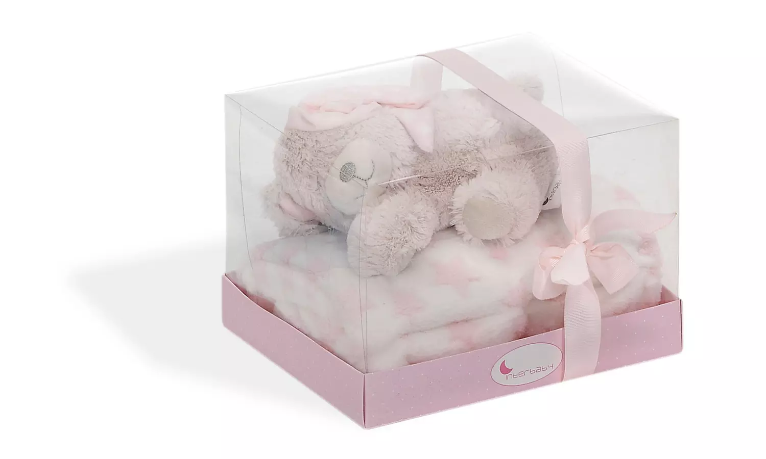 Couverture douce pour bébé avec ours en peluche de la marque Interbaby, emballage cadeau inclus - Second Medium
