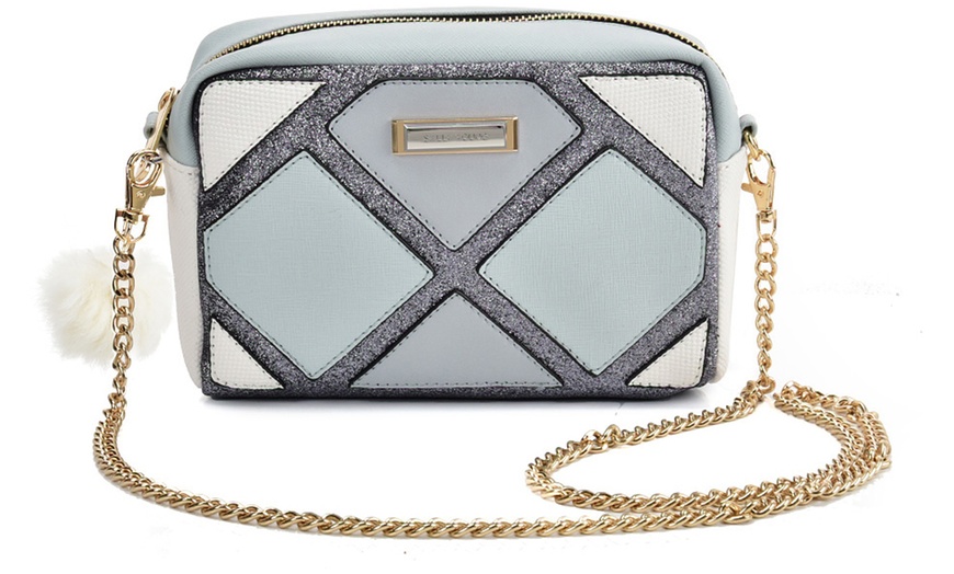 Image 2: Square Handbag with Keychain