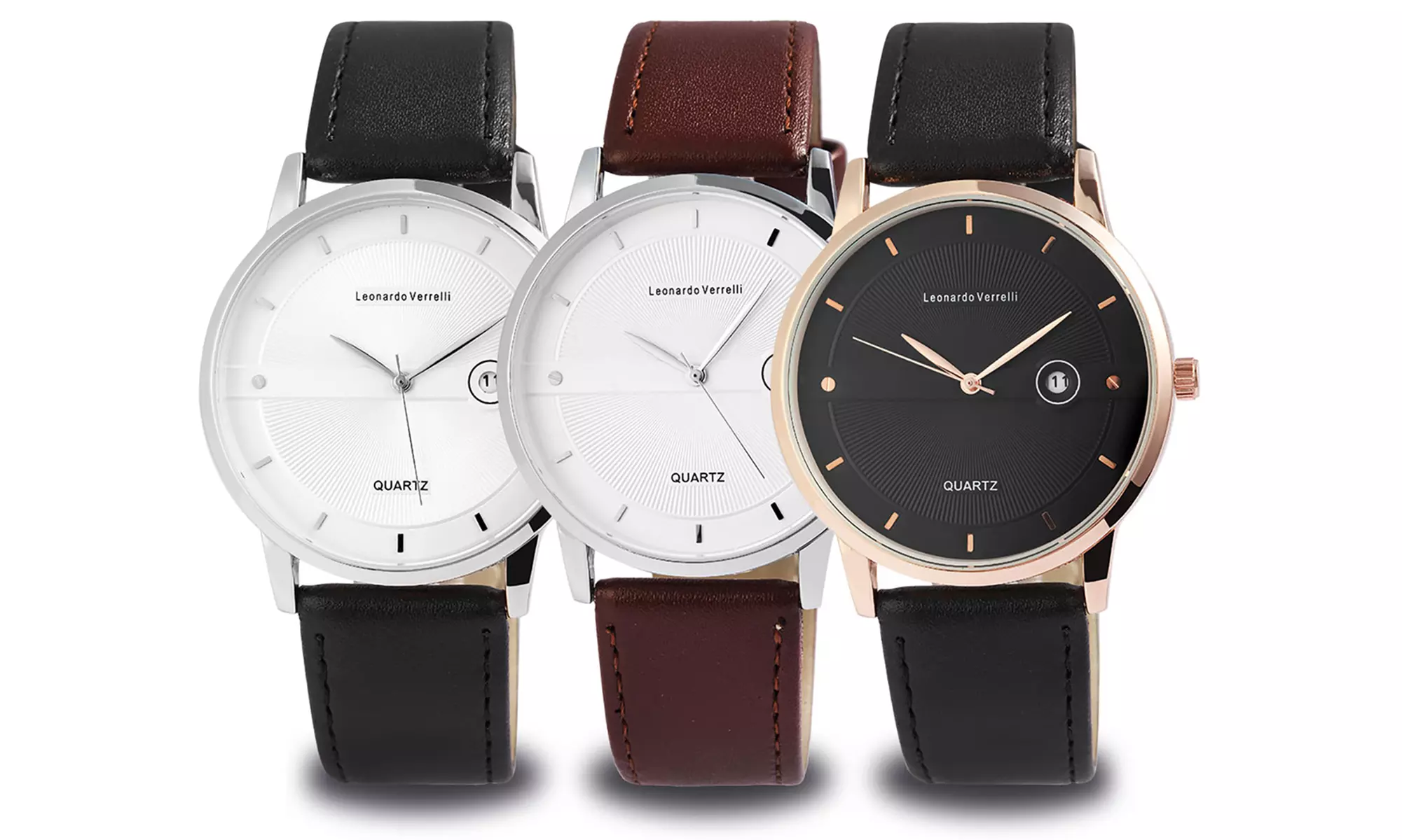 1x oder 2x Leonardo Verrelli Herren-Armbanduhr im Modell nach Wahl - Primary Image