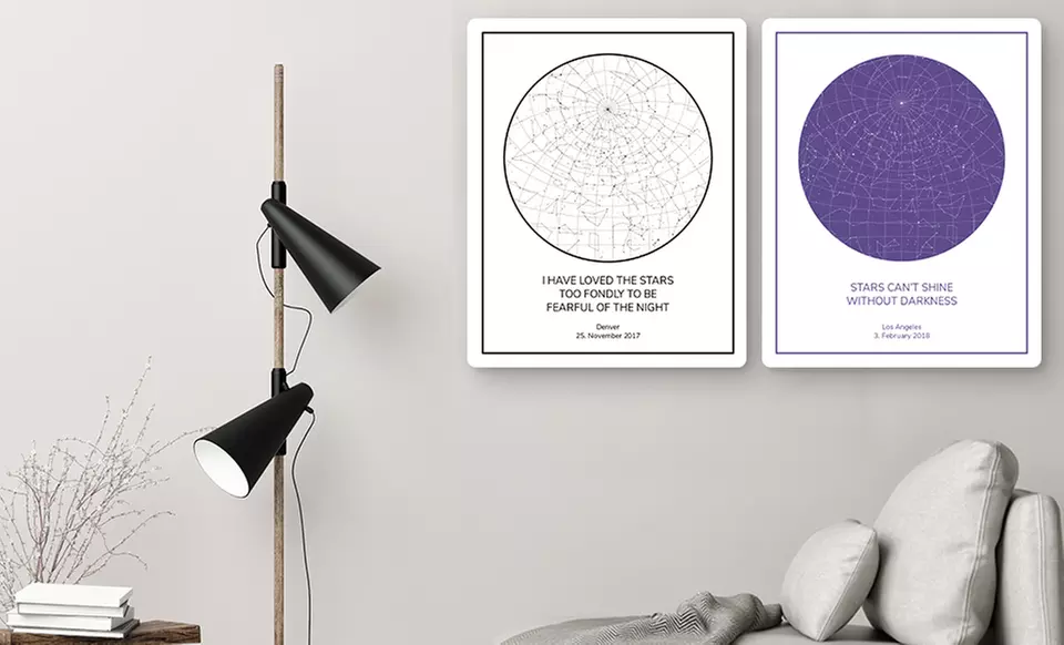 Up to 91% Off Custom Star Maps with 
