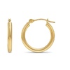 Image 4: Sevil Yellow Gold Plated Sterling Silver 2mm Hoop Earrings