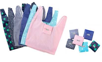 Six Reusable Eco Shopping Bags