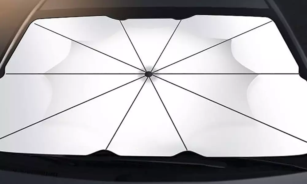 Ombrello parasole per auto pieghevole