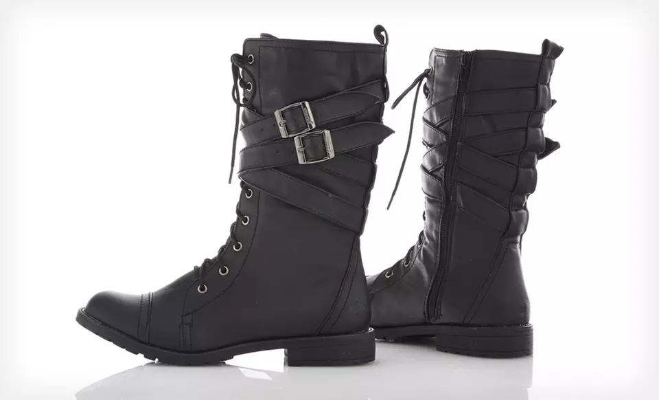 Groove Women's Combat Boots ($70 List Price). 20 Options Available. Free Shipping and Free Returns. - Second Medium