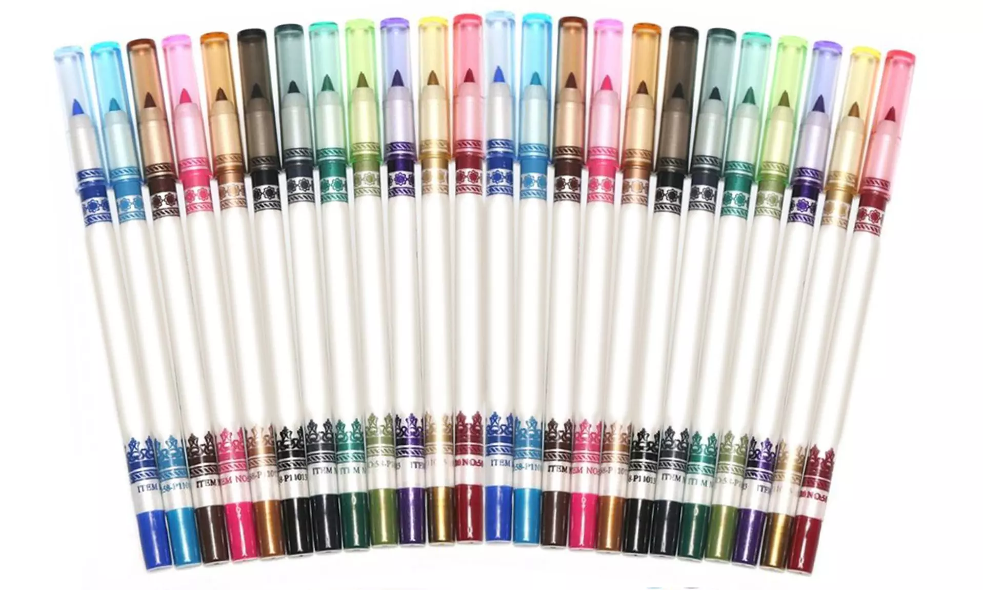 Professional Cosmetic Vivid Multi color Eyeliner Precision Pencils 12 or 24 Pack - Second Medium