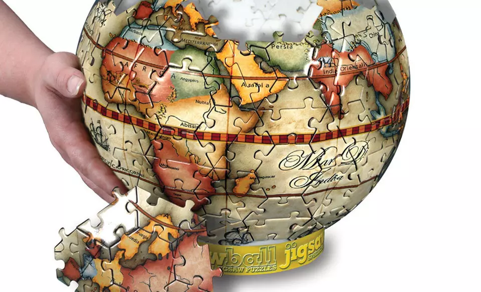 JigsawBall MLB Baseball or Antique Globe 3D Puzzle (Up to 21% Off). Free Shipping. - Primary Image