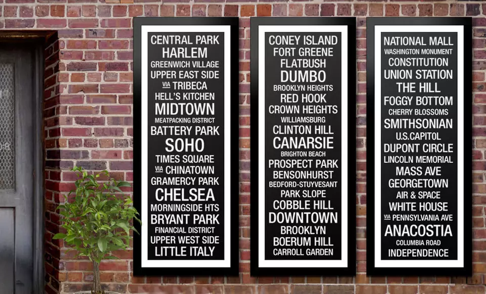 $79 for a Framed City Bus Roll Print ($299 List Price). 25 Cities Available. Free Shipping and Free Returns. - Primary Image