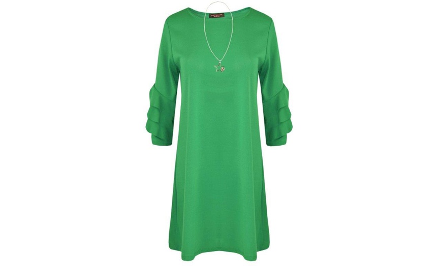 Image 11: Kurt Muller Ruffle-Sleeved Dress