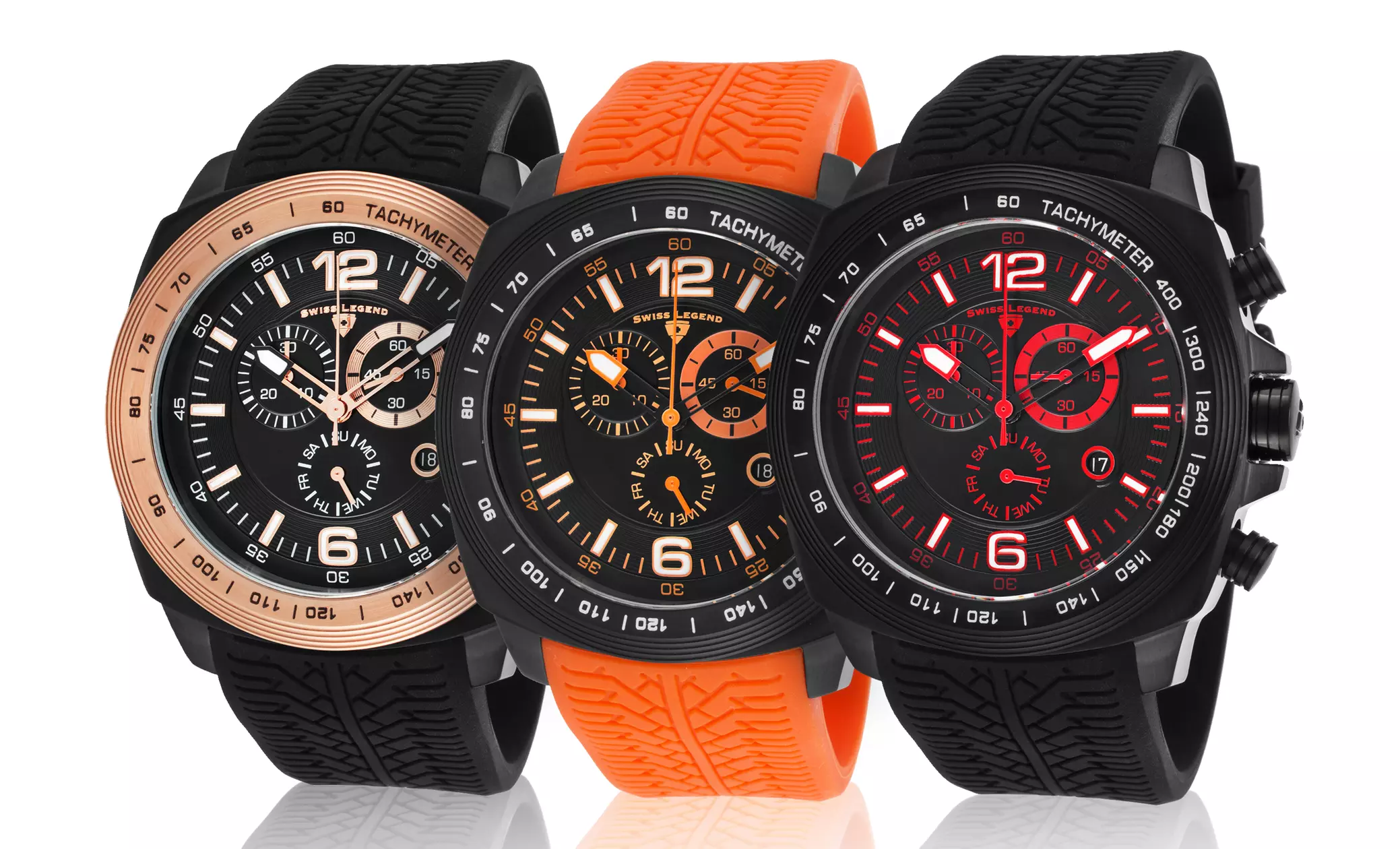 Swiss Legend Men's Sprinter Swiss Watch with Silicone Band - Primary Image