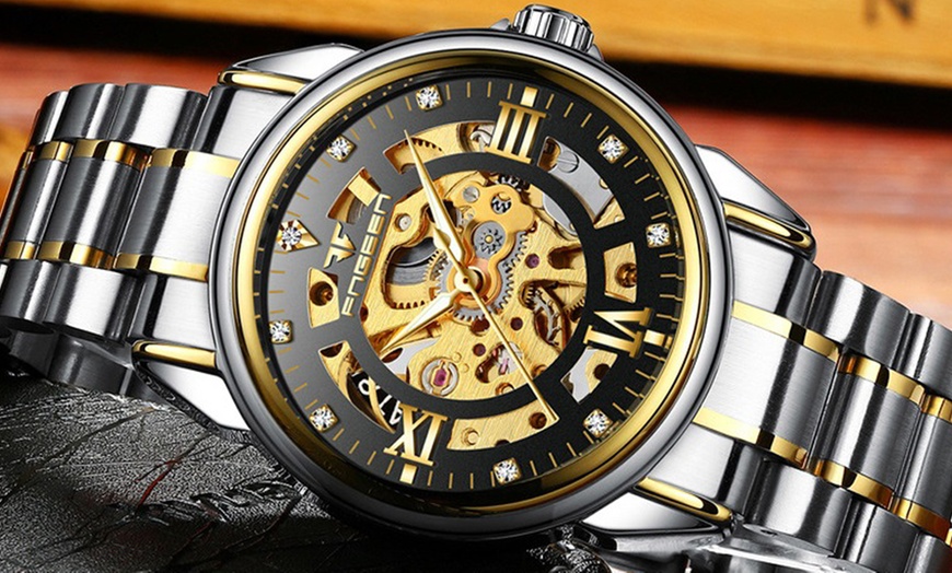 Image 4: Men's Stainless Steel Watch