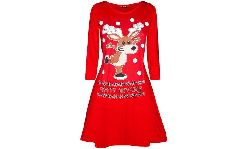 Image 5: Oops Christmas Theme Swing Dress