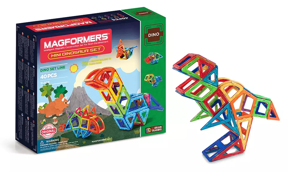 Magformers Magnetic Dinosaur Construction Sets (55 or 81-Piece) - Second Medium
