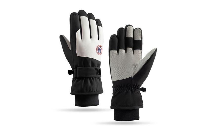 Image 3: Winter Thermal Touchscreen Windproof Ski Gloves