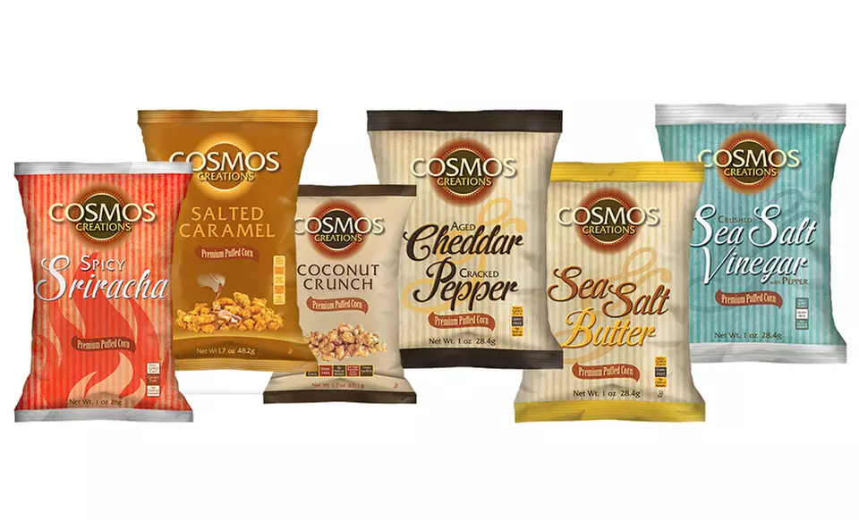 Cosmos Creations Flavored Puffed Corn Snacks (24-Pack) - Primary Image