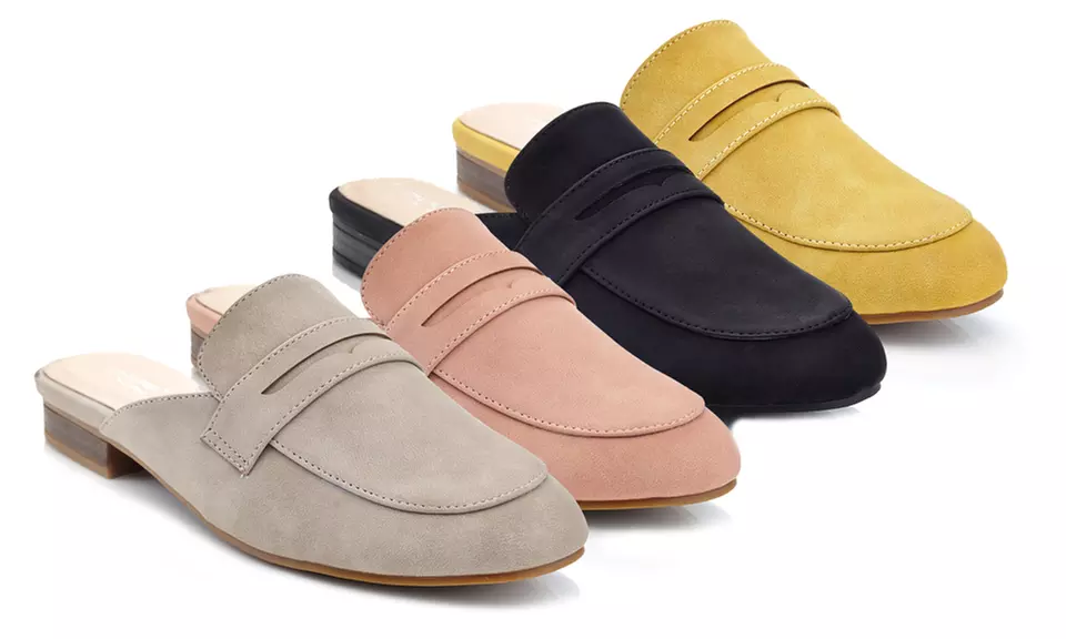 Women's Classic Slip On suede Mules - Primary Image
