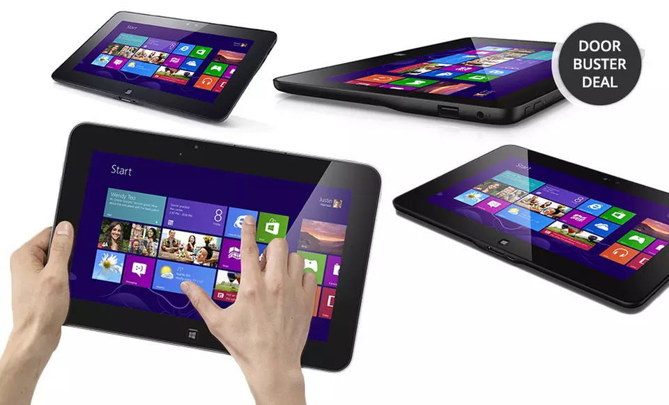 Dell Latitude 10 64GB SSD 10.1" Tablet with Windows 8﻿ (Manufacturer Refurbished) from $289.99–$299.99. Free Returns. - Primary Image