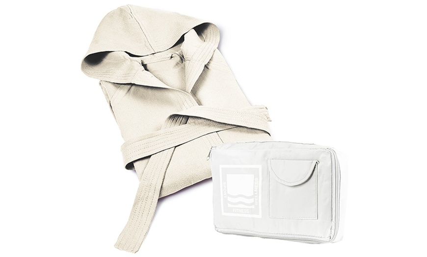 Image 38: Sneldrogend microfiber badjas met capuchon