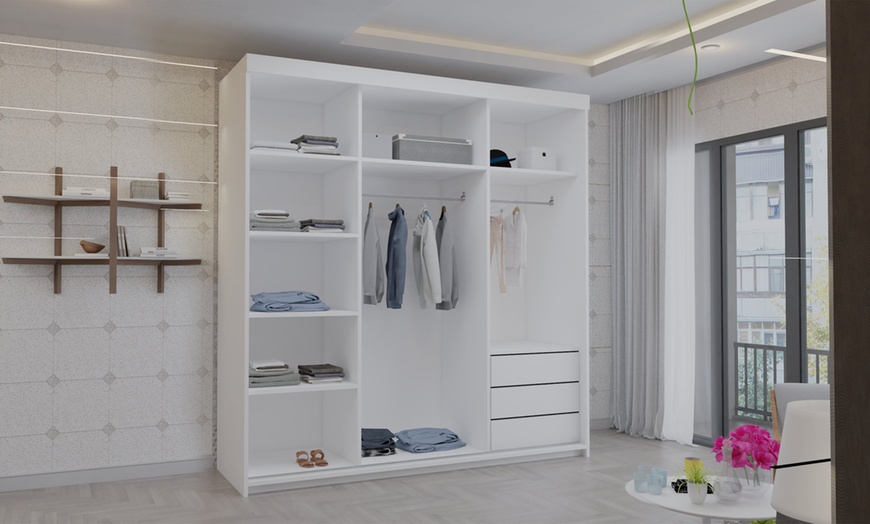 Image 16: Hanover Wardrobe with Full-Length Mirrors and Drawers