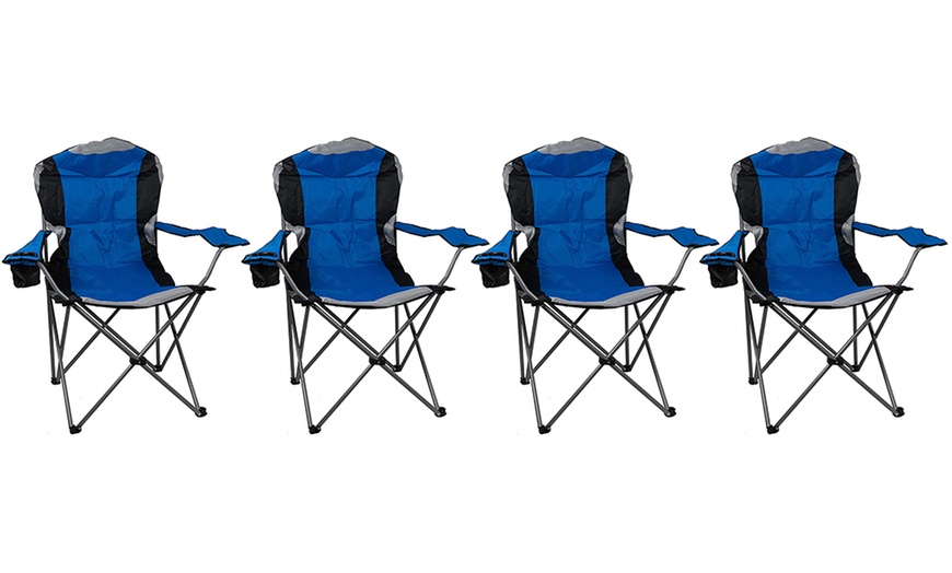 Image 12: Folding Camping Chairs Padded with Cup Holder