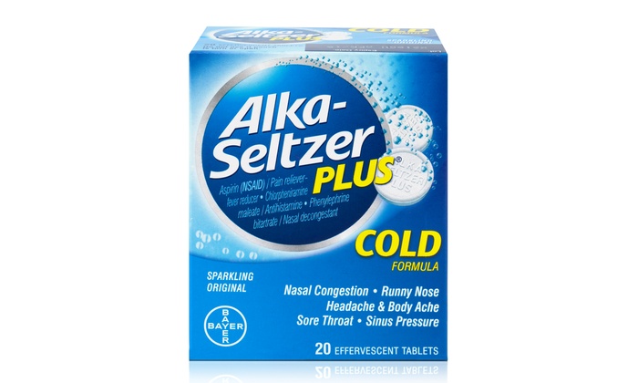 Alka-Seltzer Plus Cold Sparkling Original (6-Pack) | Groupon