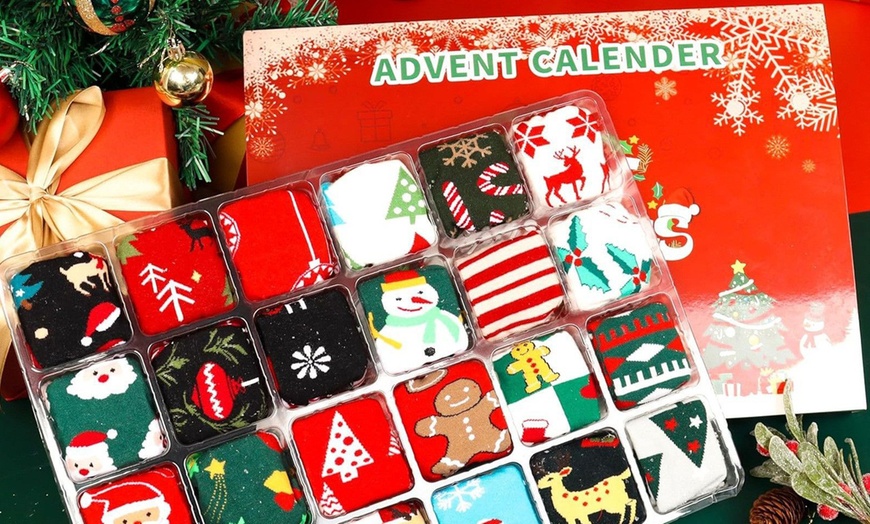 Image 3: 24 days Christmas Sock Advent Calendar