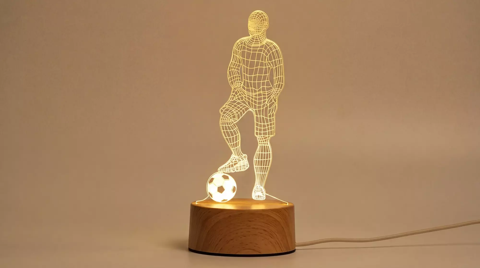 USB LED Sports Acrylic Night Light Table Lamp