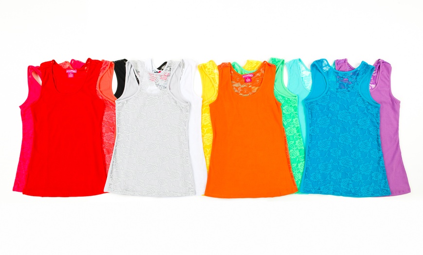 Womens Lace Back Tank 12 Pack Groupon Goods